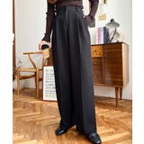 カットジョーゼットセンタープレスハイウエストツータックセミワイドスラックスパンツ | moment+ | 詳細画像56 