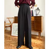 カットジョーゼットセンタープレスハイウエストツータックセミワイドスラックスパンツ | moment+ | 詳細画像58 