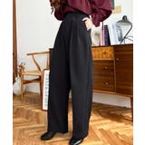 カットジョーゼットセンタープレスハイウエストツータックセミワイドスラックスパンツ | moment+ | 詳細画像60 