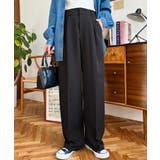 カットジョーゼットセンタープレスハイウエストツータックセミワイドスラックスパンツ | moment+ | 詳細画像64 