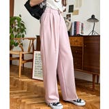 カットジョーゼットセンタープレスハイウエストツータックセミワイドスラックスパンツ | moment+ | 詳細画像70 