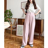 カットジョーゼットセンタープレスハイウエストツータックセミワイドスラックスパンツ | moment+ | 詳細画像72 