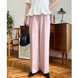 カットジョーゼットセンタープレスハイウエストツータックセミワイドスラックスパンツ | moment+ | 詳細画像73 