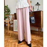 カットジョーゼットセンタープレスハイウエストツータックセミワイドスラックスパンツ | moment+ | 詳細画像76 