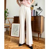 センタープレスフレアスラックスパンツ カットジョーゼット | moment+ | 詳細画像12 