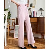 センタープレスフレアスラックスパンツ カットジョーゼット | moment+ | 詳細画像16 