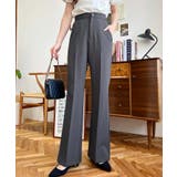 センタープレスフレアスラックスパンツ カットジョーゼット | moment+ | 詳細画像29 