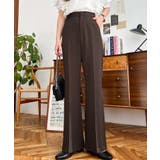 センタープレスフレアスラックスパンツ カットジョーゼット | moment+ | 詳細画像33 