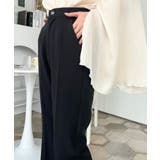 センタープレスフレアスラックスパンツ カットジョーゼット | moment+ | 詳細画像50 