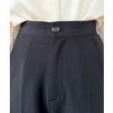 センタープレスフレアスラックスパンツ カットジョーゼット | moment+ | 詳細画像51 