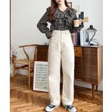 デニム＆ツイルストレートパンツ | moment+ | 詳細画像3 