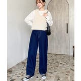 デニム＆ツイルストレートパンツ | moment+ | 詳細画像39 