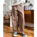 ブラウン | デニム＆ツイルストレートパンツ | moment+