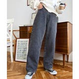 ブラック系その他 | デニム＆ツイルストレートパンツ | moment+