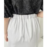 サテンフロントシャーリングリボンスカート | moment+ | 詳細画像17 