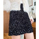 スパンコールベロアミニスカート | moment+ | 詳細画像16 