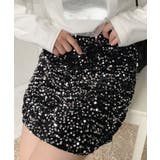 スパンコールベロアミニスカート | moment+ | 詳細画像50 