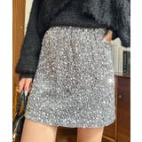 スパンコールベロアミニスカート | moment+ | 詳細画像7 