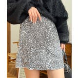 スパンコールベロアミニスカート | moment+ | 詳細画像8 