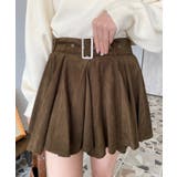 ベルト付きアシメヘムタックプリーツスエードミニスカート | moment+ | 詳細画像11 