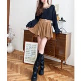 ベルト付きアシメヘムタックプリーツスエードミニスカート | moment+ | 詳細画像23 