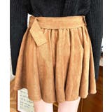 ベルト付きアシメヘムタックプリーツスエードミニスカート | moment+ | 詳細画像27 