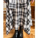 ラップ風ランダムヘムチェックスカート | moment+ | 詳細画像16 