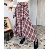 ラップ風ランダムヘムチェックスカート | moment+ | 詳細画像35 