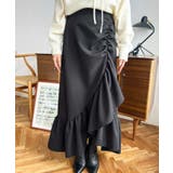 アシンメトリーヘムギャザースカート | moment+ | 詳細画像11 