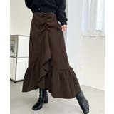 アシンメトリーヘムギャザースカート | moment+ | 詳細画像18 