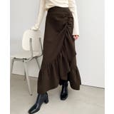 アシンメトリーヘムギャザースカート | moment+ | 詳細画像21 