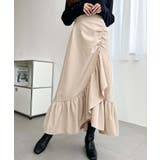 アシンメトリーヘムギャザースカート | moment+ | 詳細画像28 