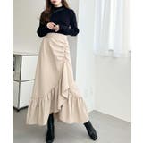 アシンメトリーヘムギャザースカート | moment+ | 詳細画像29 