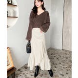 アシンメトリーヘムギャザースカート | moment+ | 詳細画像6 