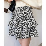 ティアードレオパードスウェットスカート | moment+ | 詳細画像10 