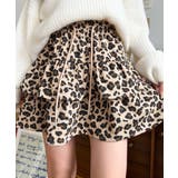 ティアードレオパードスウェットスカート | moment+ | 詳細画像15 