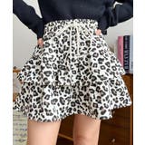 アイボリー | ティアードレオパードスウェットスカート | moment+