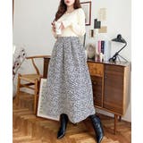 ゴブランジャガードフレアスカート | moment+ | 詳細画像14 