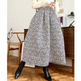 レオパード | ゴブランジャガードフレアスカート | moment+