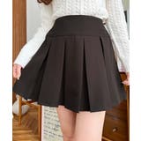 厚手TPUカットジョーゼットワイドプリーツミニスカパン | moment+ | 詳細画像10 