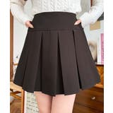 厚手TPUカットジョーゼットワイドプリーツミニスカパン | moment+ | 詳細画像11 