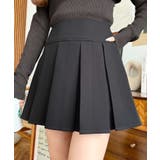 厚手TPUカットジョーゼットワイドプリーツミニスカパン | moment+ | 詳細画像17 