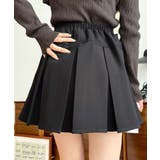 厚手TPUカットジョーゼットワイドプリーツミニスカパン | moment+ | 詳細画像19 