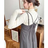 カットジョーゼットダブルストラップキャミワンピース | moment+ | 詳細画像17