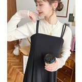 カットジョーゼットダブルストラップキャミワンピース | moment+ | 詳細画像35