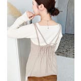 カットジョーゼットダブルストラップキャミワンピース | moment+ | 詳細画像8