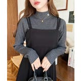 ブラック | カットジョーゼットダブルストラップキャミワンピース | moment+