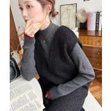 Vネックジャンパースカートリングフェイクウール | moment+ | 詳細画像13