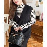 Vネックジャンパースカートリングフェイクウール | moment+ | 詳細画像15