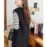 Vネックジャンパースカートリングフェイクウール | moment+ | 詳細画像18